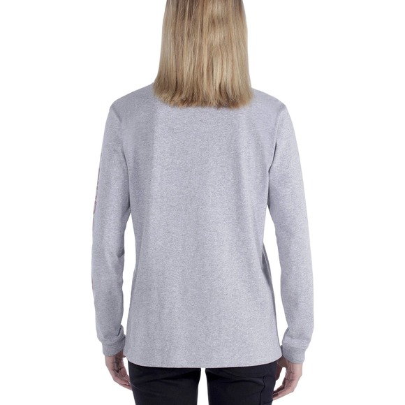 Carhartt Workwear Logo Sleeve Long-Sleeve T-Shirt - Ladies XS Preowned * ws205 - Picture 2 of 11